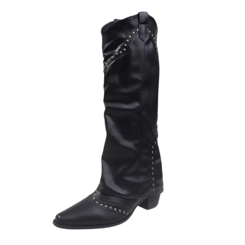 Bota Alta Cowboy Negra