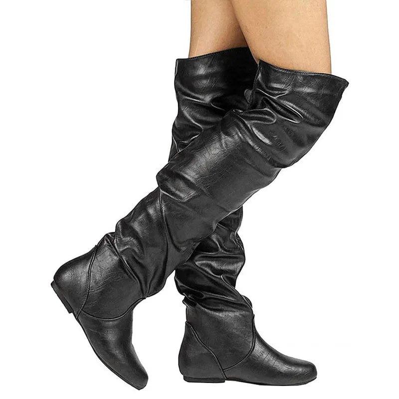 Bota Cowboy Negra Plana