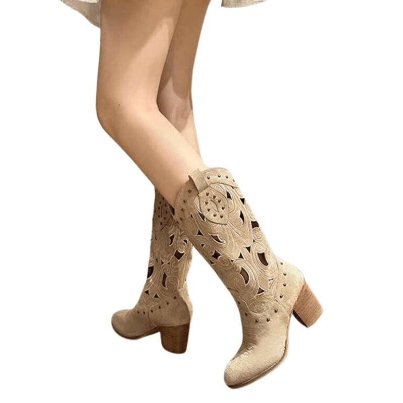 Botas Cowboy Ante Beige