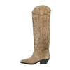Botas Cowboy Beige Altas