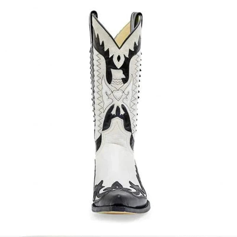 Botas Cowboy Blancas y Negras