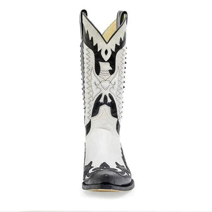 Botas Cowboy Blancas y Negras