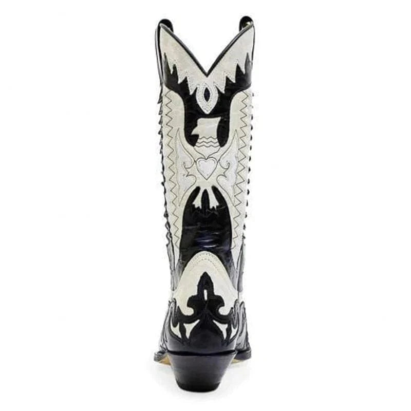 Botas Cowboy Blancas y Negras