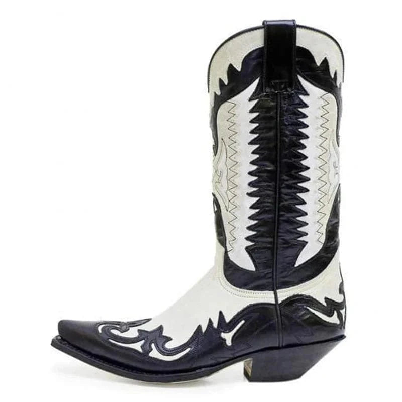 Botas Cowboy Blancas y Negras