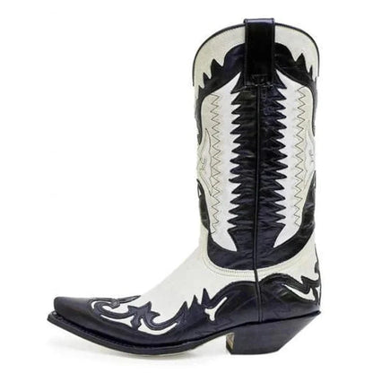 Botas Cowboy Blancas y Negras