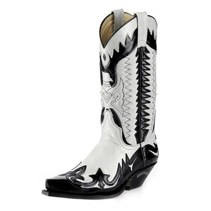 Botas Cowboy Blancas y Negras