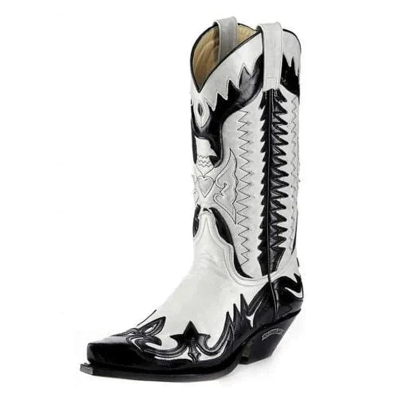 Botas Cowboy Blancas y Negras