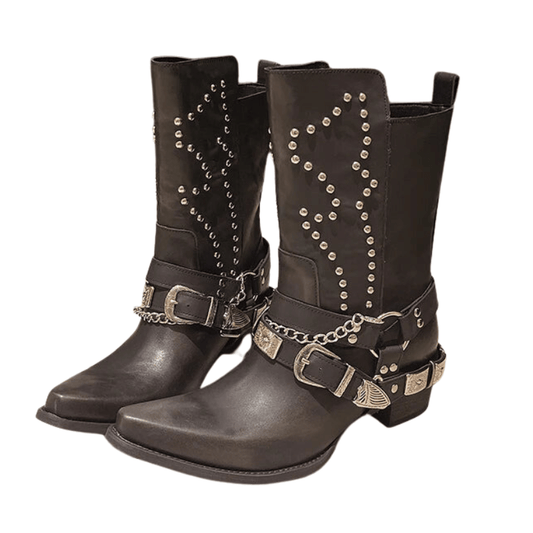 Botas Cowboy Media Caña Negras