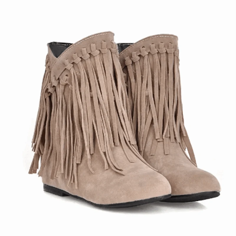 Botas Cowboy Mujer Beige
