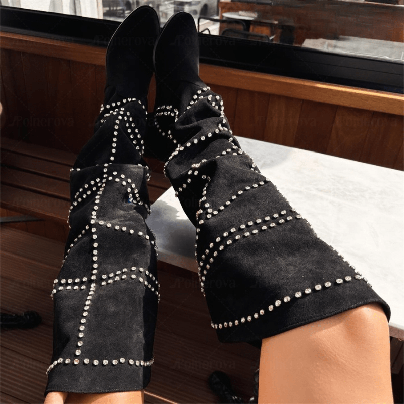 Botas Cowboy Negras Ante