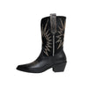 Botas Cowboy Negras Media Caña