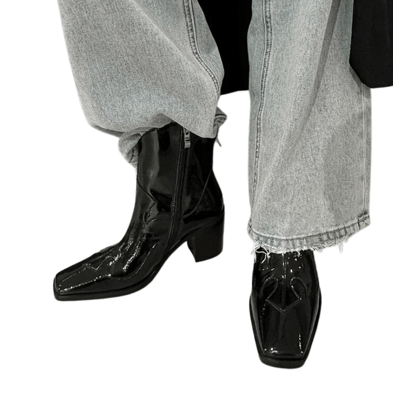 Botas Estilo Cowboy negras