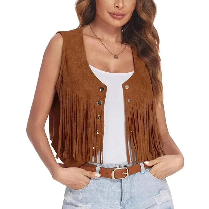 Chaleco Cowboy Mujer Disfraz